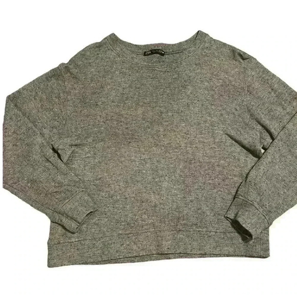 Zara Dark Gray Wool Blend Lightweight Sweater Size Small Soft Comfort Casual EUC - Picture 1 of 6